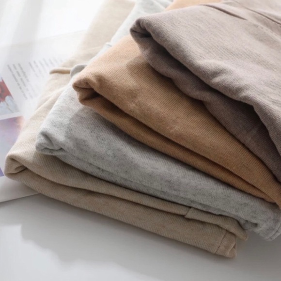 Cashmere dress tank beige cream basic knit dress - Picture 5 of 13